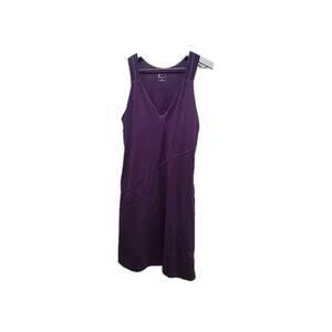 Title Nine Womens Sheath Dress Purple Stretch V Neck Sleeveless Zipper M